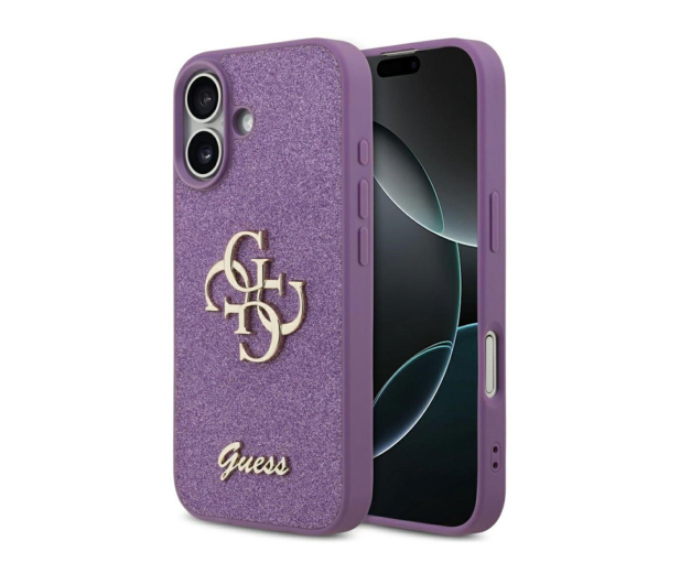 Guess Fixed Glitter Big 4G do iPhone 17 liliowy - 1365524 - zdjęcie
